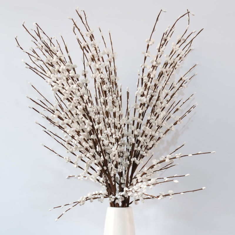 NOLAST 10pcs Artificial Flowers Fake Flower Faux Tall Flowers Branches Long Stems for Vase Wedding Home Office Party Hotel Restaurant Decoration (White) - Image 1